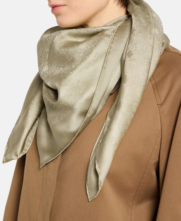 Elie Saab Silk square scarf Tinta Unita