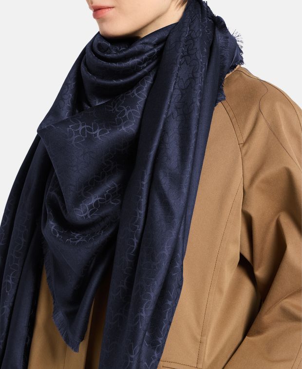 Elie Saab Silk-blend square scarf Tinta Unita