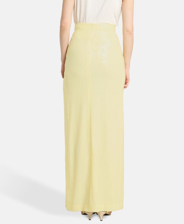 Galvan Sequinned skirt Beating Heart