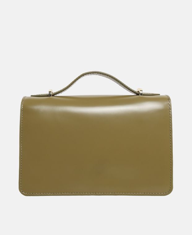By Far Leather cross body bag Nara Mangrove