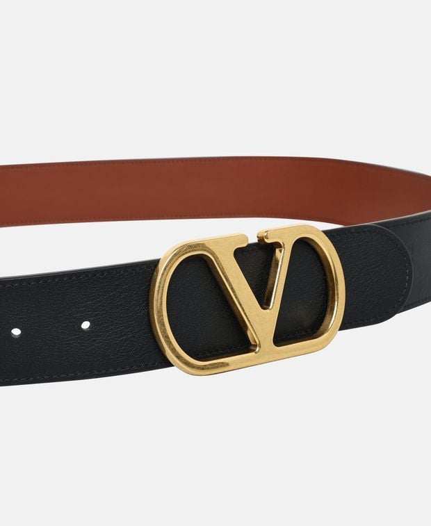 Valentino Garavani Reversible leather belt Vlogo Signature