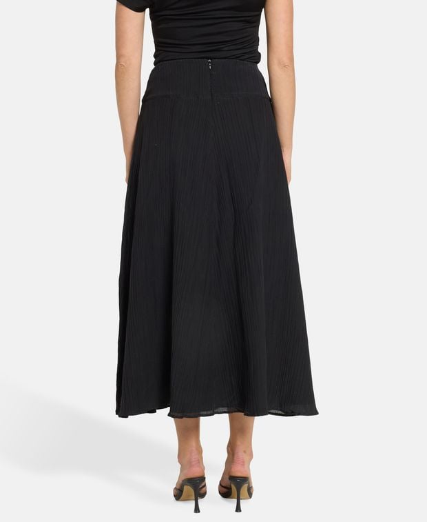 Bite Studios Silk-blend skirt Parchment