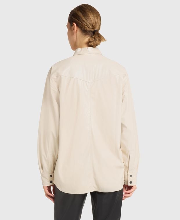 Marant Etoile Leather-look blouse Berny