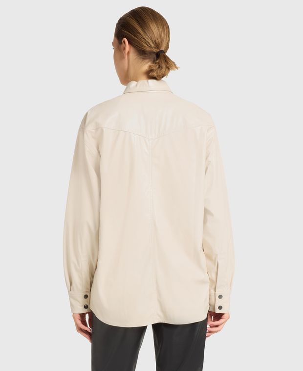 Marant Etoile Leather-look blouse Berny