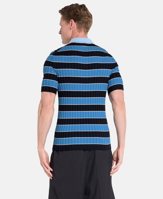 Dolce & Gabbana Silk-blend knitted polo shirt