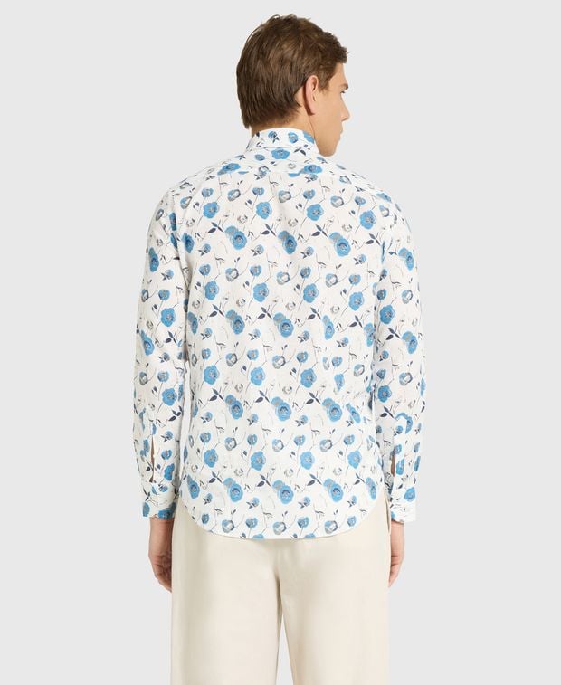 Canali Linen-blend shirt
