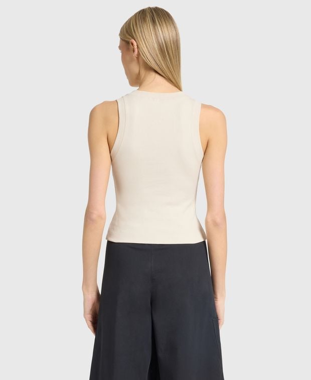Off-White Ribbed tank top Row