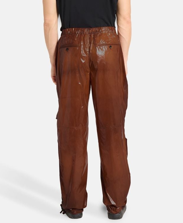 Salvatore Ferragamo Leather-look trousers