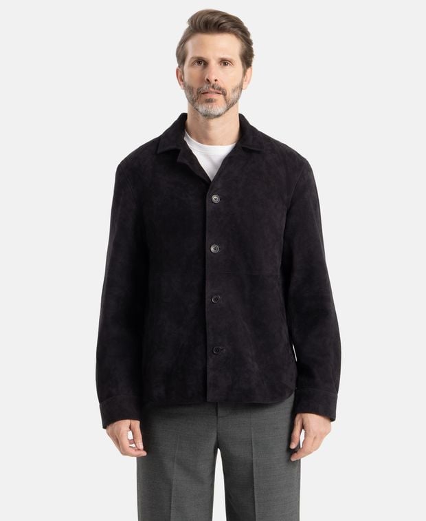 Officine Générale Leather shirt JULIEN OVERSHIRT GOAT SUEDE