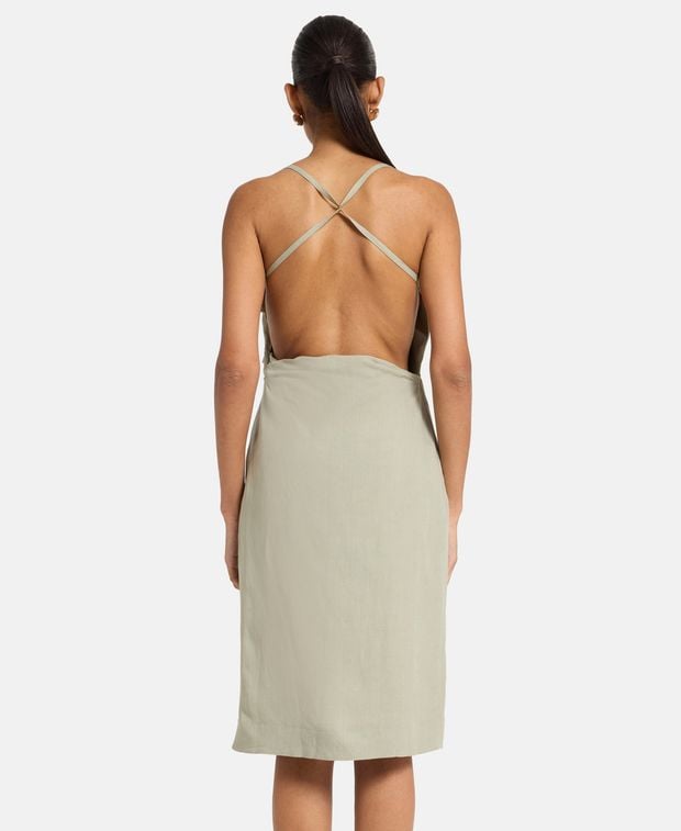 Jacquemus Linen-blend dress La Robe Laurier