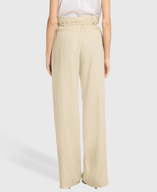 Jacquemus Linen-blend trousers Marino