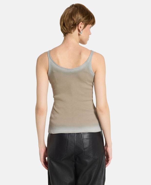 Off-White Ribbed tank top Spray Off