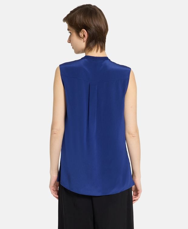 Joseph Sleeveless Silk Shirt Blouse