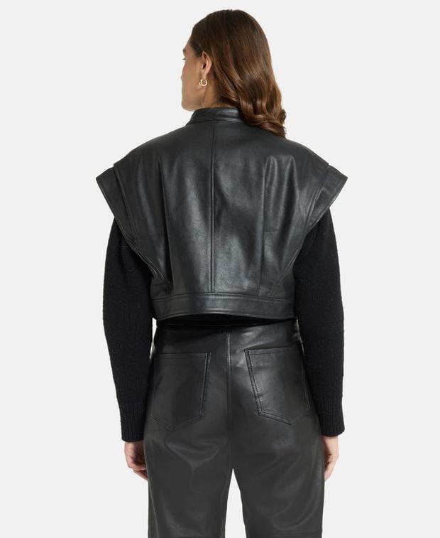 Halfboy Leather waistcoat BIKER