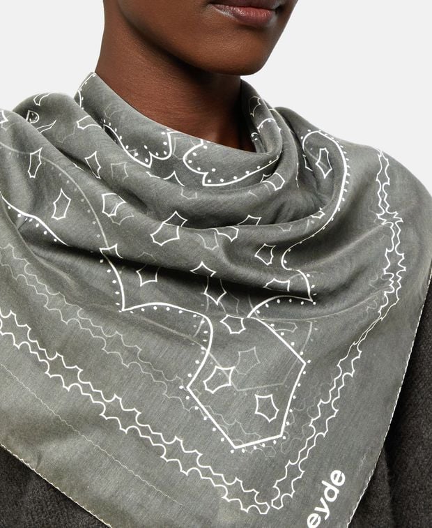 Aeyde Silk-blend square scarf Dallas