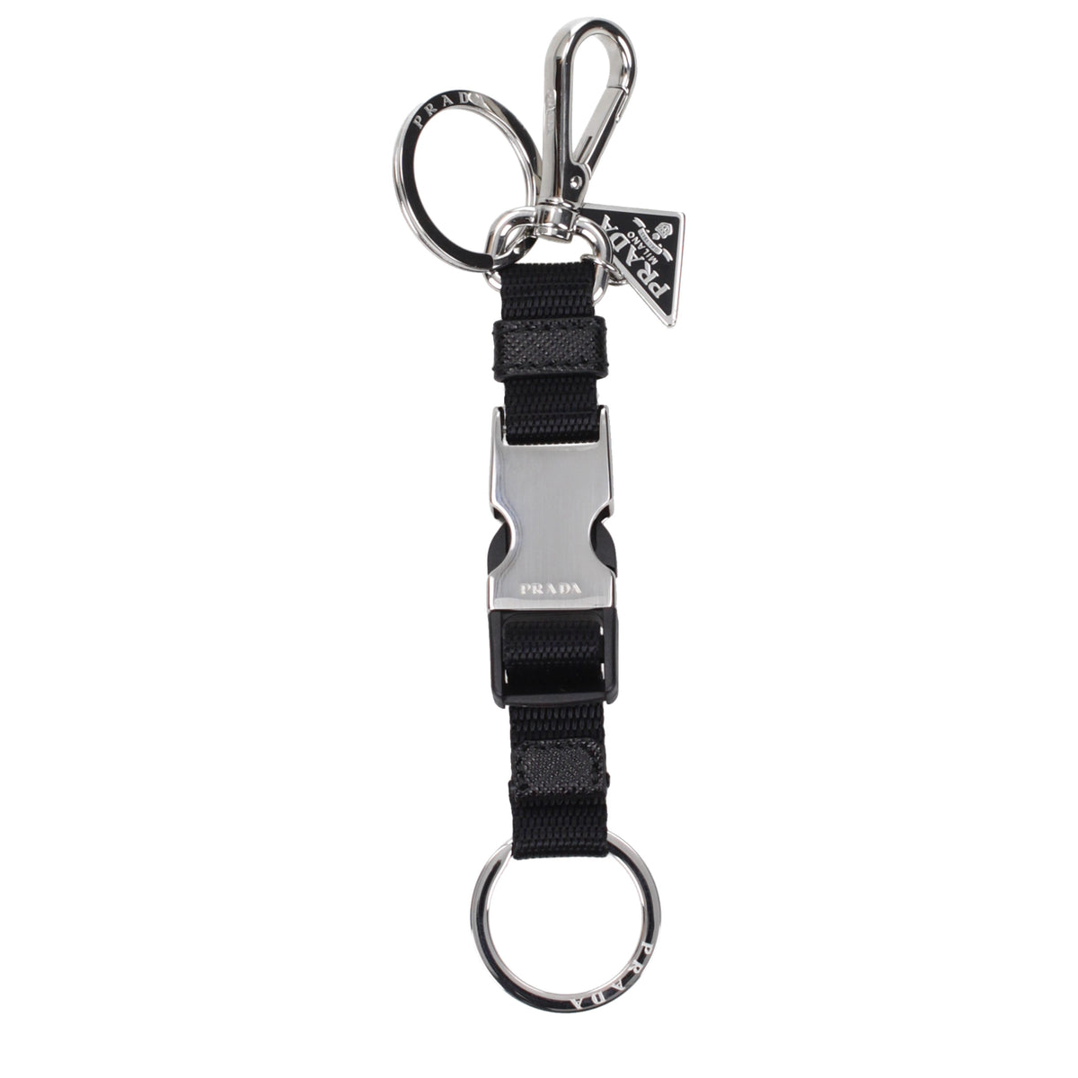 Prada Keychain Men Fabric Black