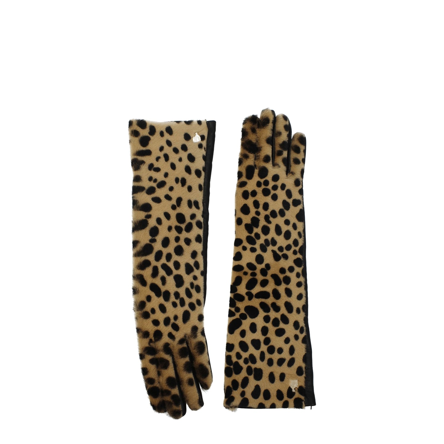 Lanvin Gloves Women Fur Brown/Leopard