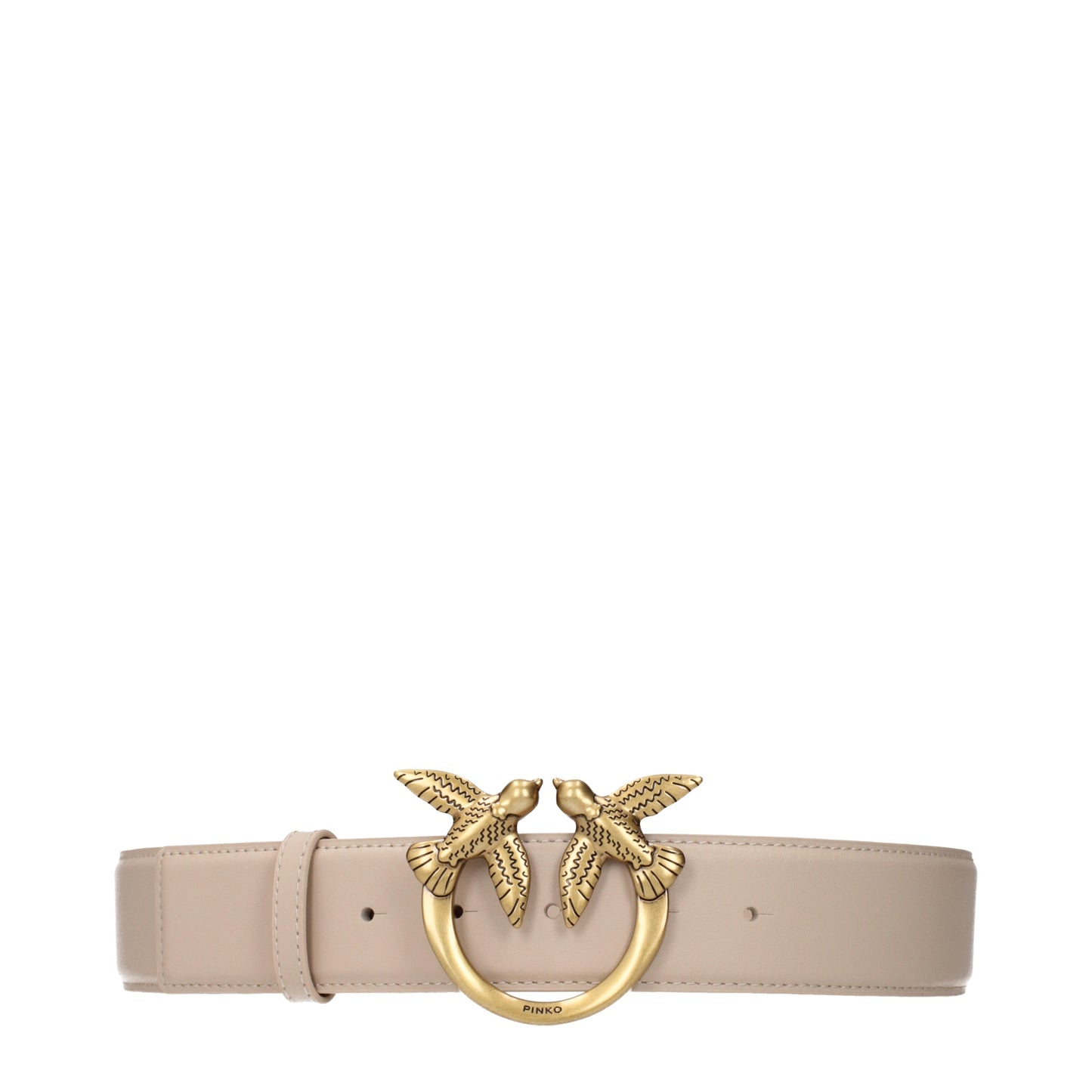 Pinko Belts Women Leather Beige