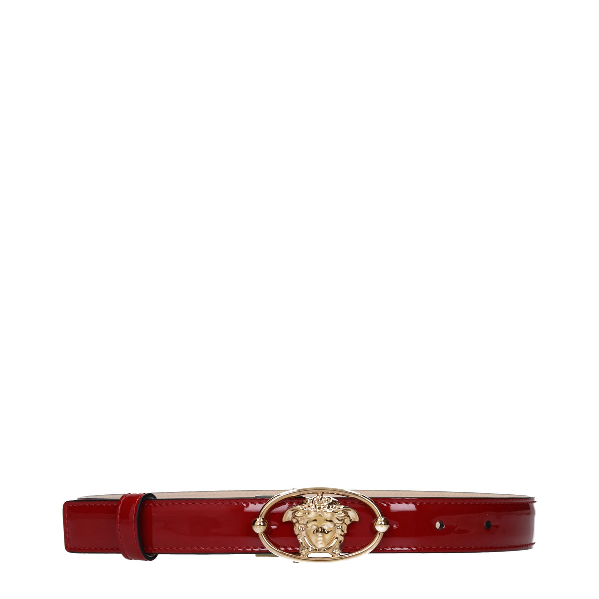 Versace Belts Women Patent Leather Red