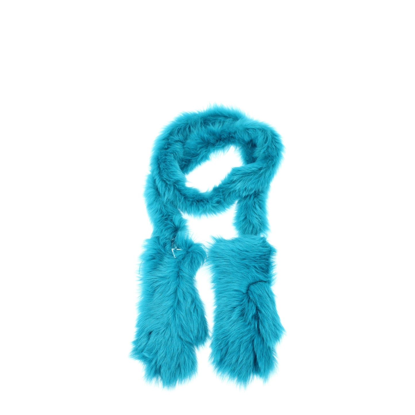 Bottega Veneta Gloves Women Fur Heavenly/Turquoise