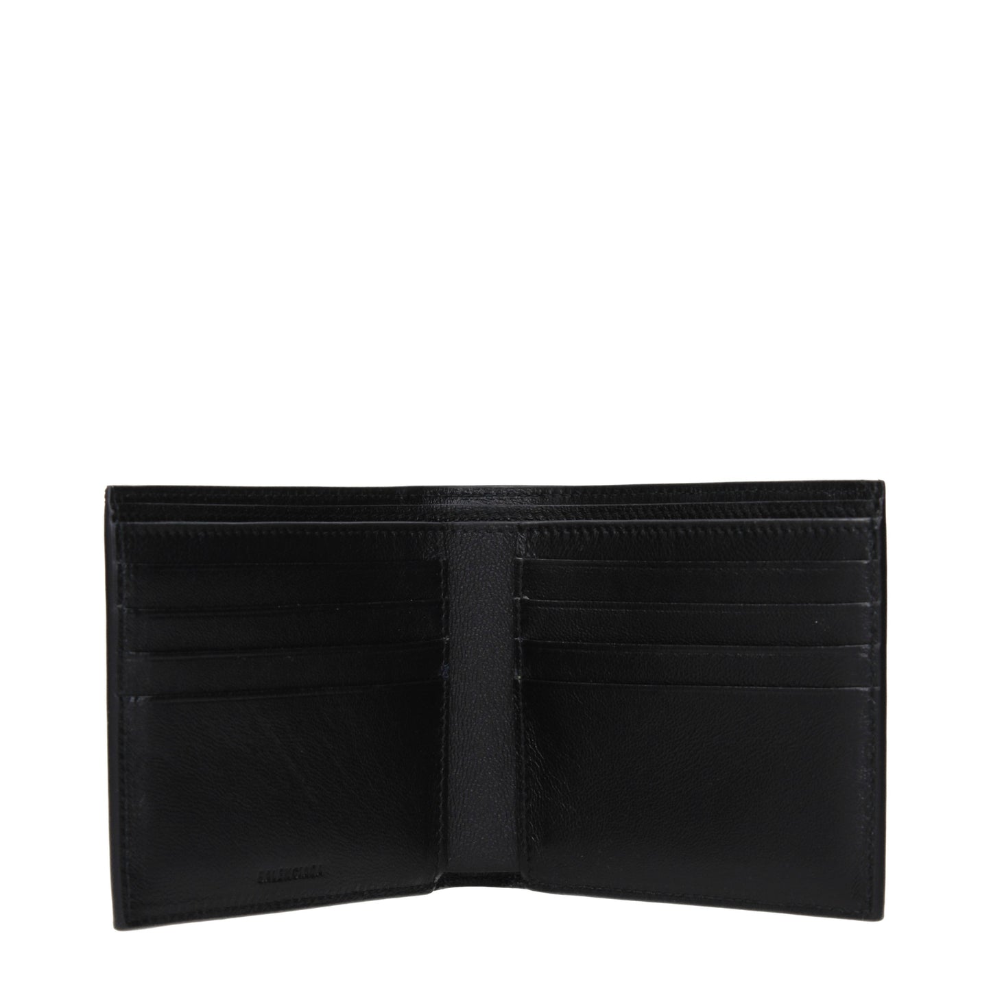 Balenciaga Wallets Men Leather Black