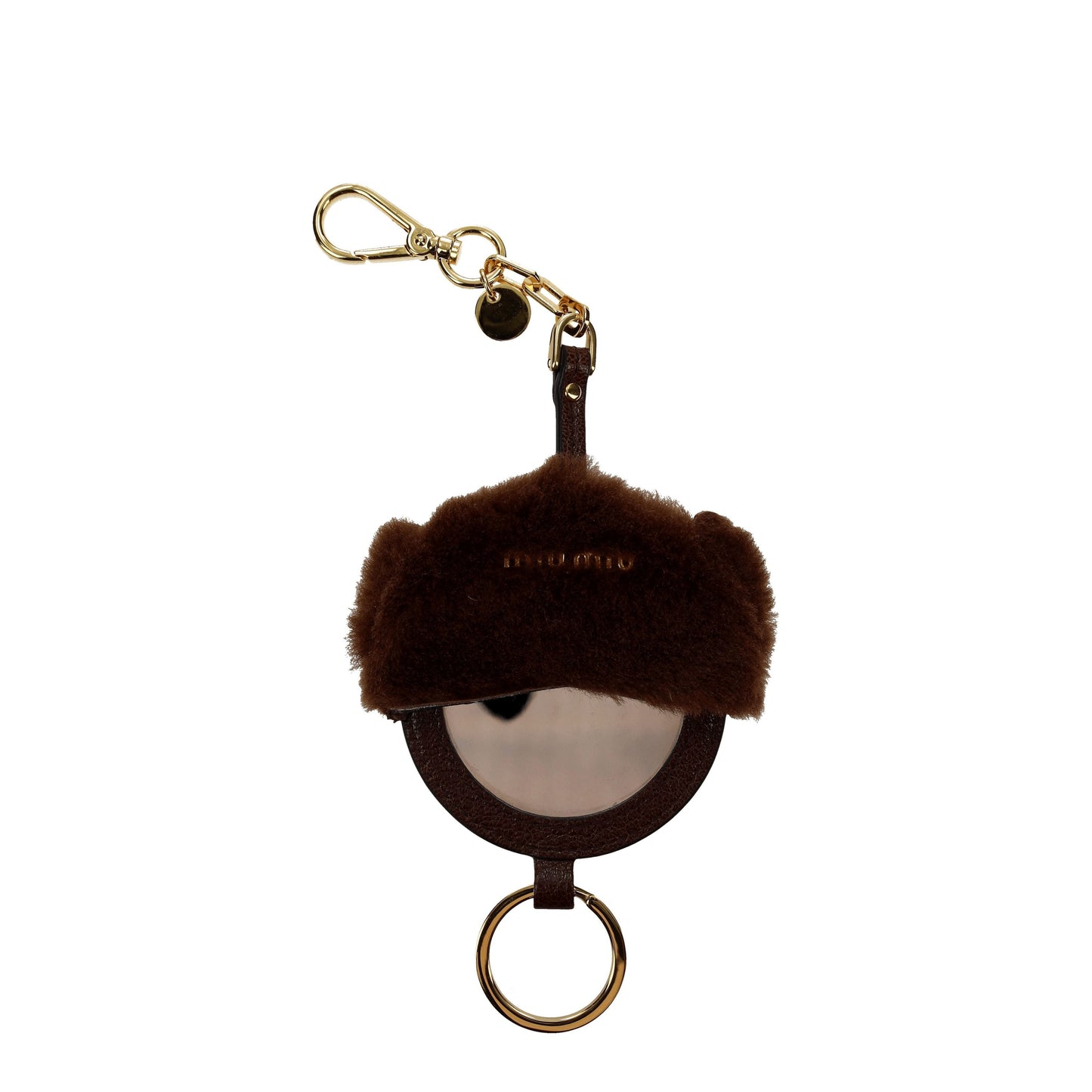 Miu Miu Keychain Women Fur Brown