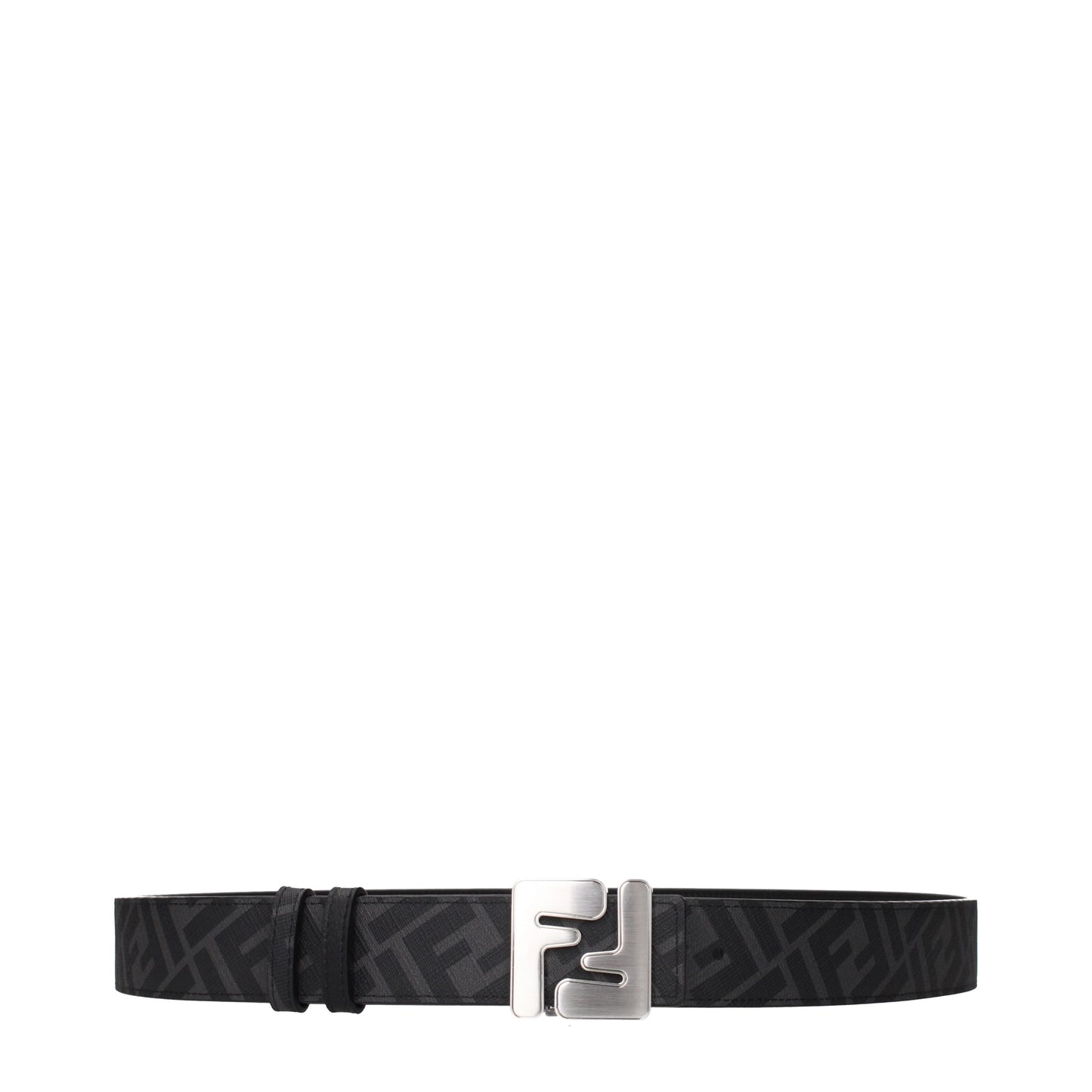 Fendi Belts Men Leather Black/Grey