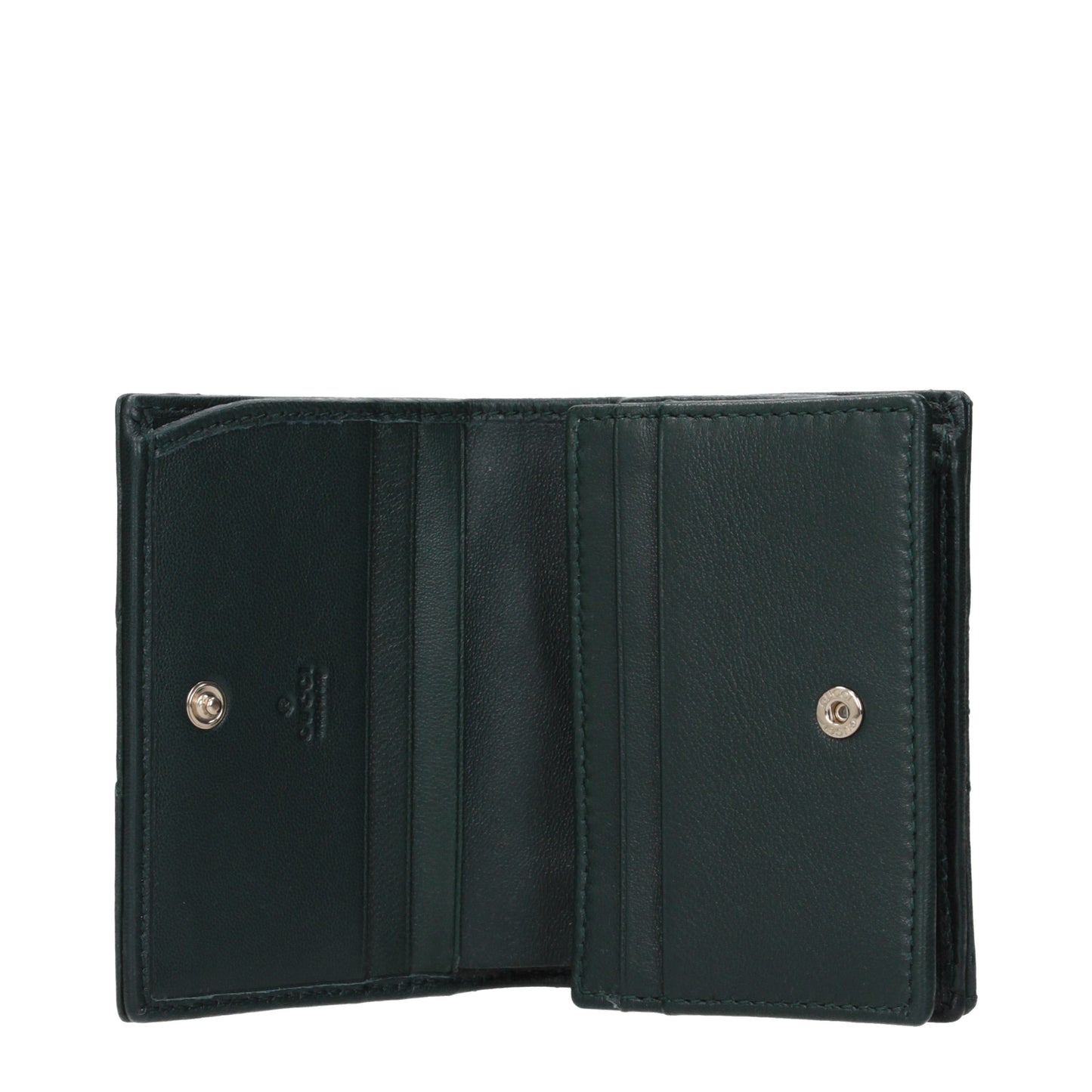 Gucci Wallets Women Leather Green