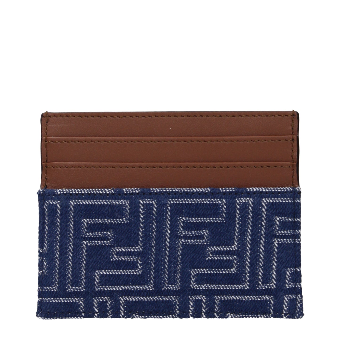 Fendi Document Holders Men Fabric Blue/Brown