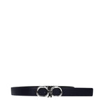 Ferragamo Belts Men Leather Black/Midnight Blue