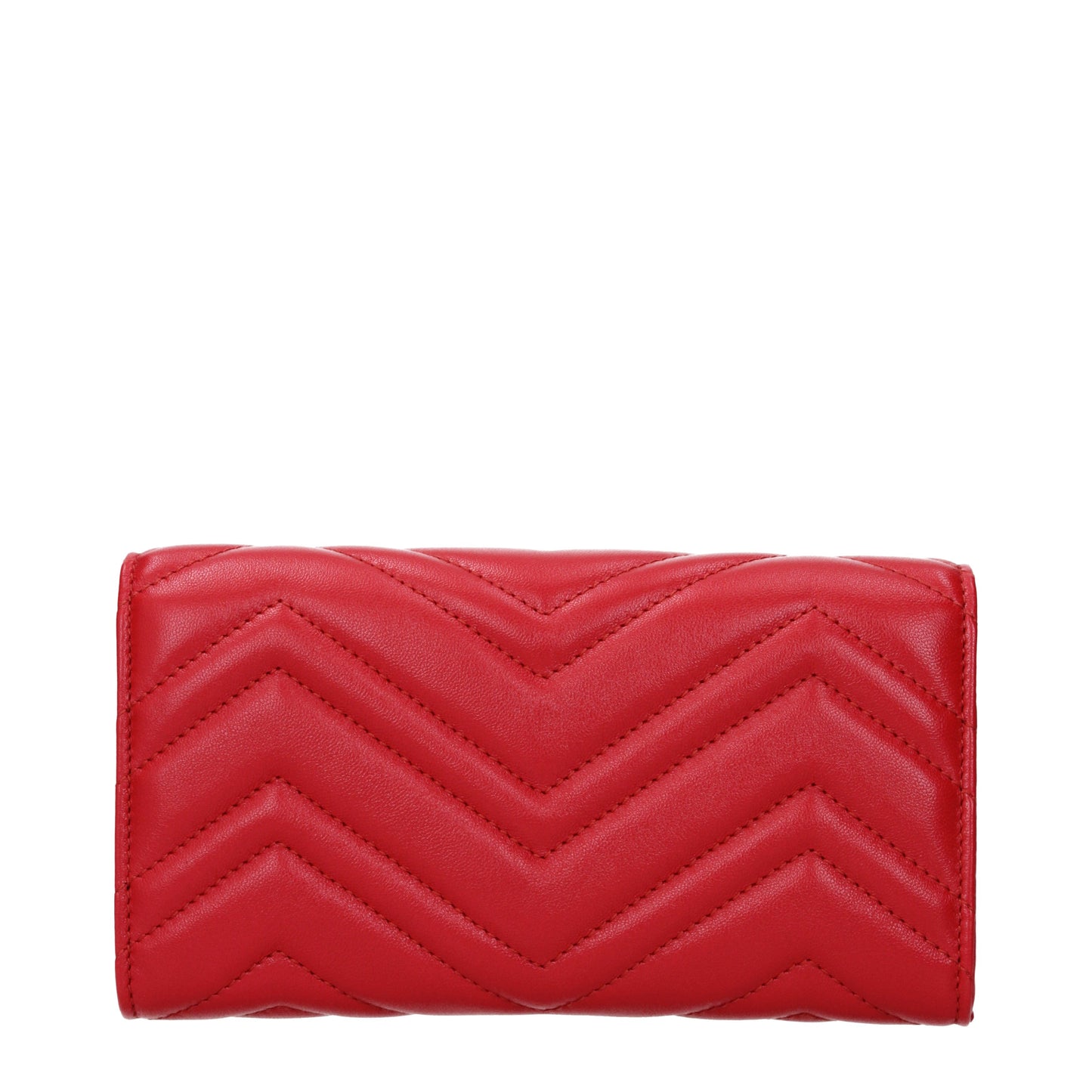 Gucci Wallets Women Leather Red