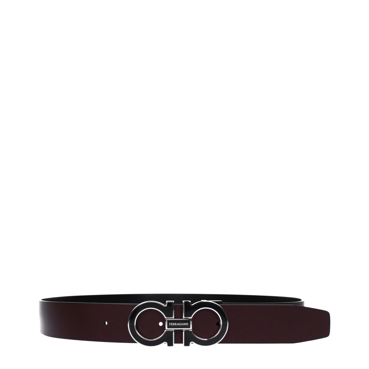 Salvatore Ferragamo Belts Men Leather Black/Barolo
