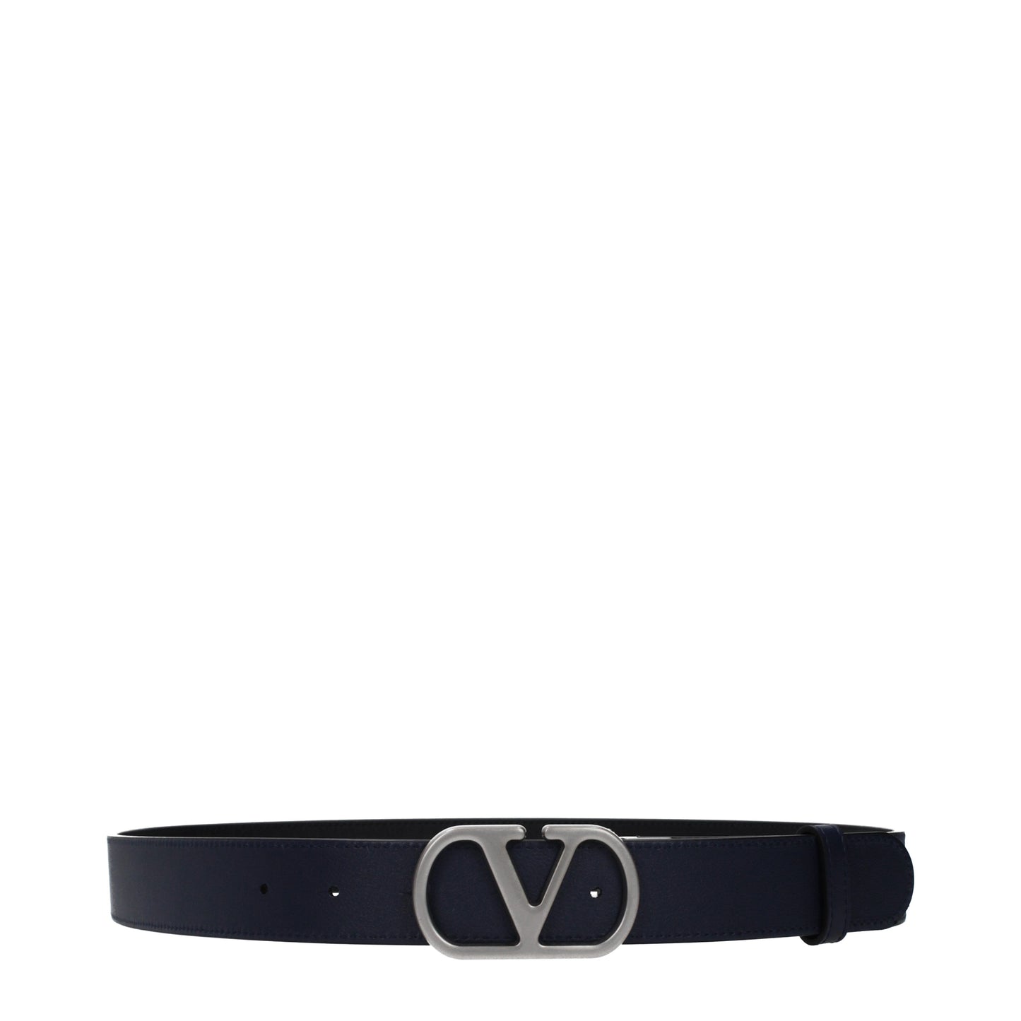 Valentino Garavani Belts Men Leather Black/Blue