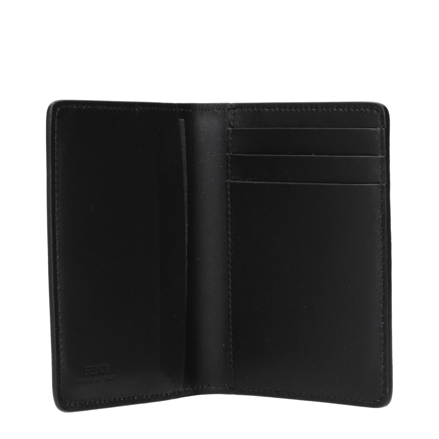 Fendi Document Holders Men Leather Black