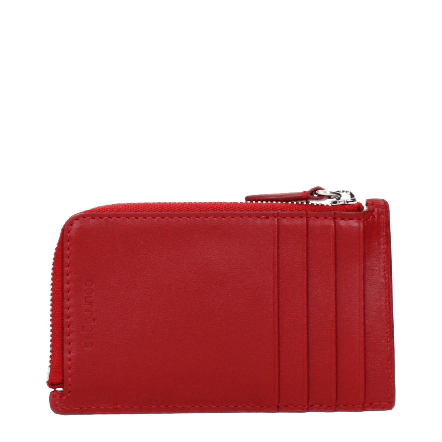 Courrèges Coin Purses Women Leather Red/Ruby