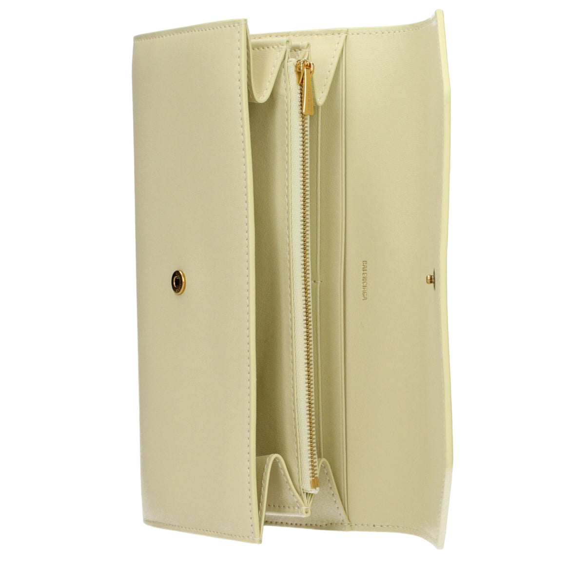 Balenciaga Wallets Women Leather Yellow/Champagne