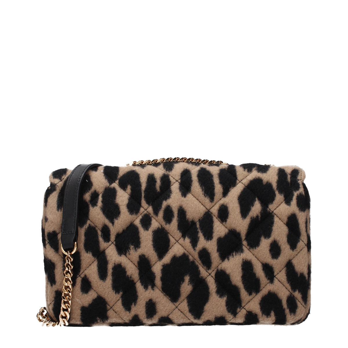 Versace Shoulder Bags Women Wool Brown/Black