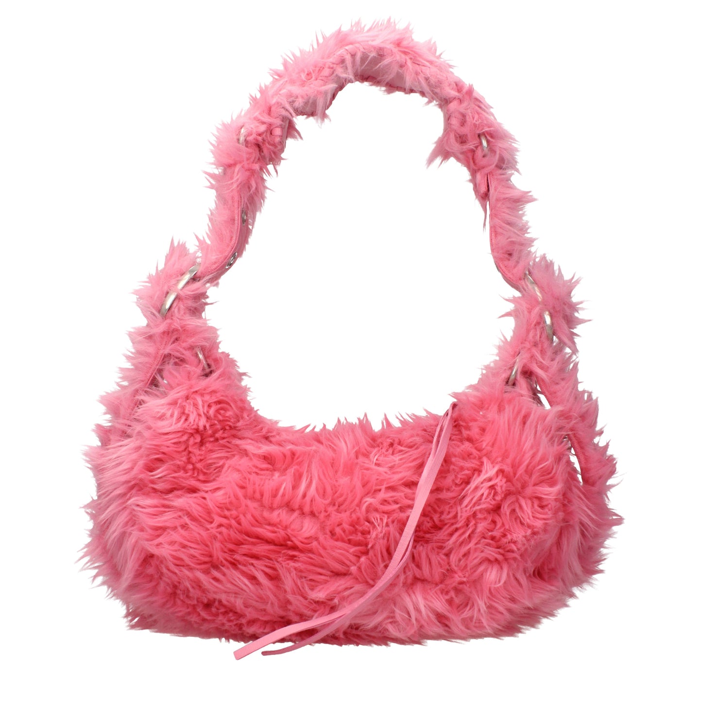 Balenciaga Shoulder Bags Women Eco Fur Pink