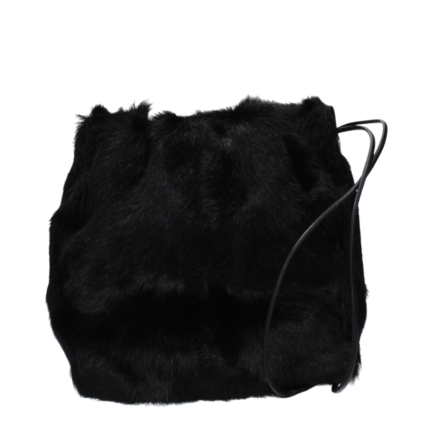 Jil Sander Shoulder Bags Women Fur Black