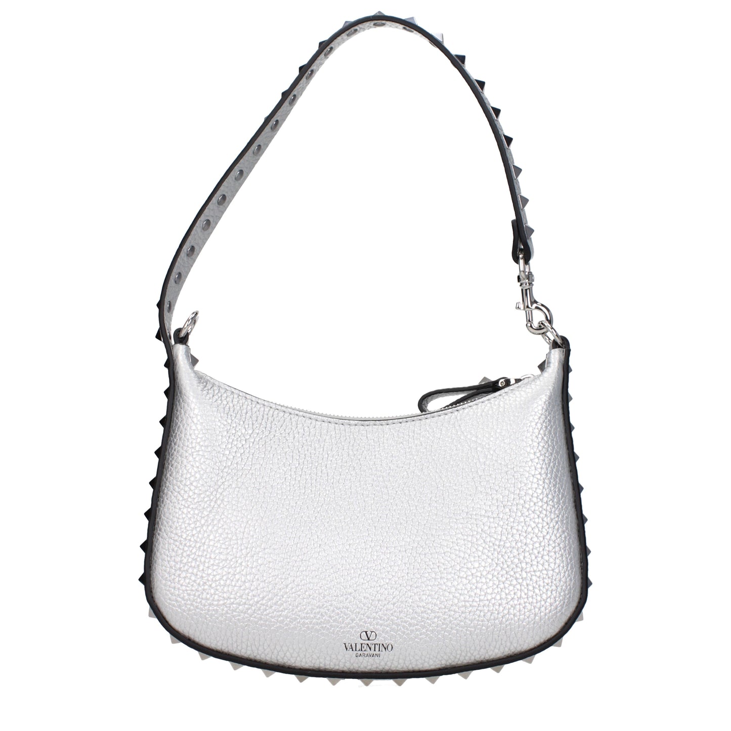 Valentino Garavani Shoulder Bags Women Leather Silver