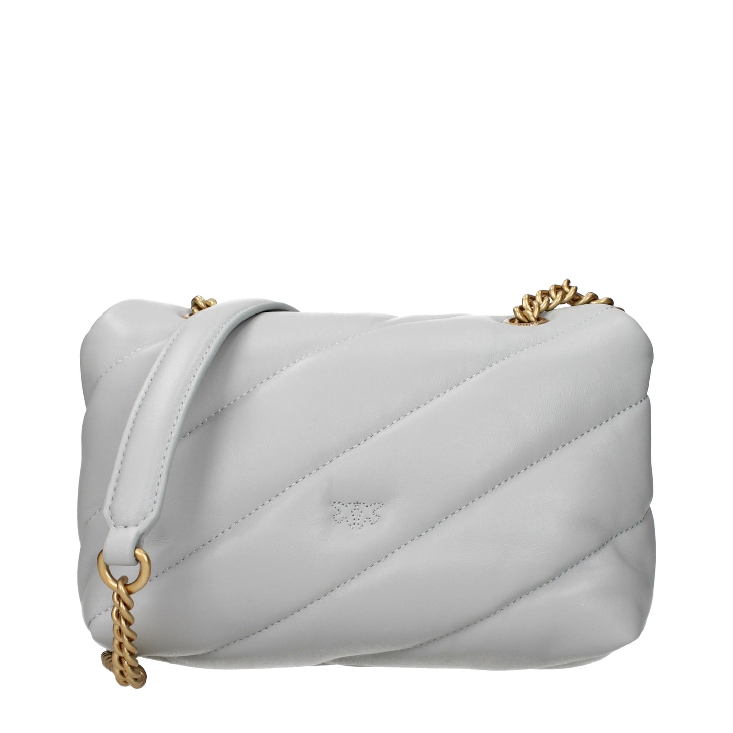 Pinko Shoulder Bags Women Leather Gray/Pearl Grey