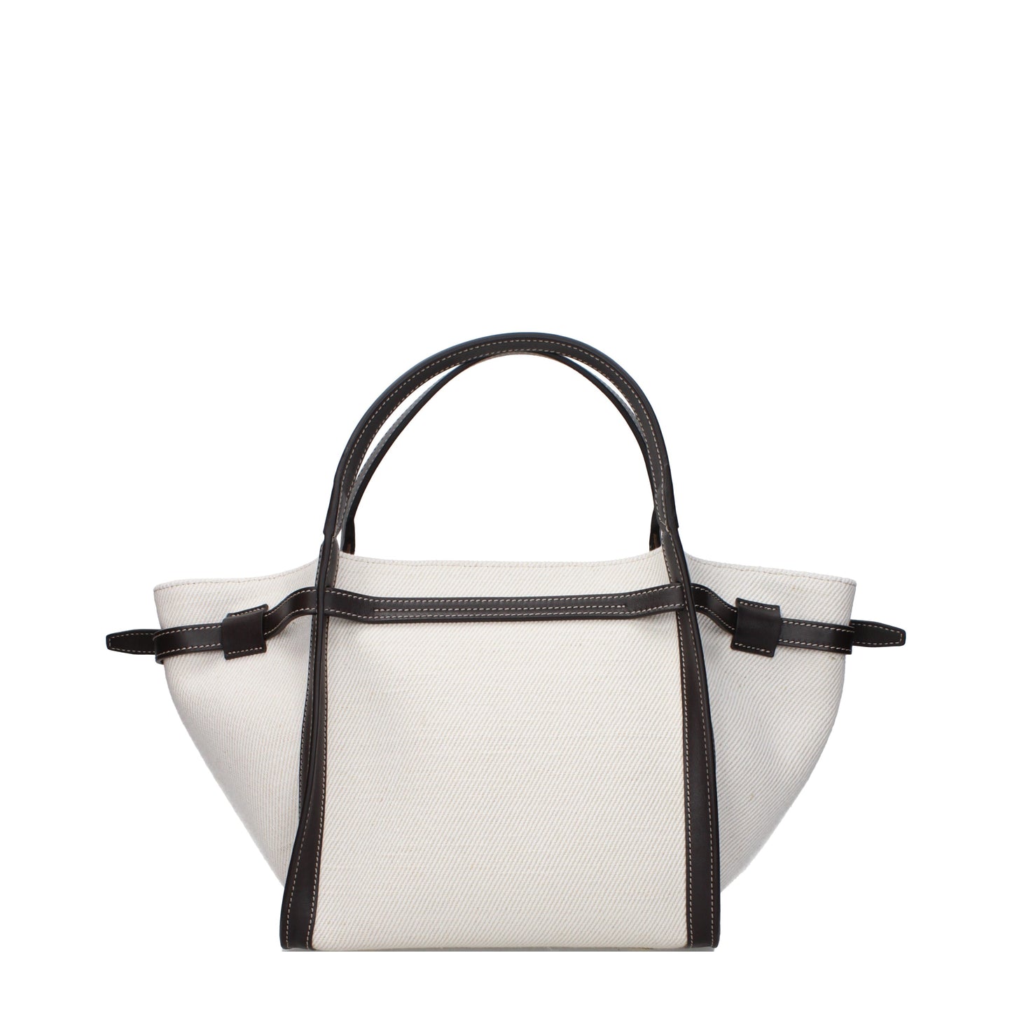 Tod's Handbags Women Fabric White/Dark Brown