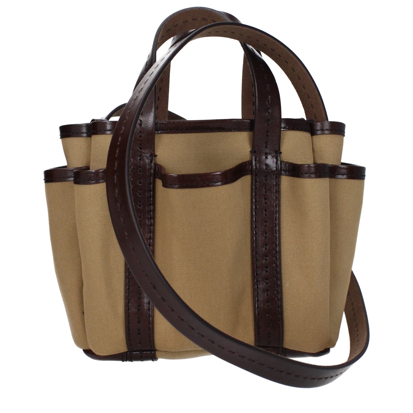 Max Mara Handbags Women Fabric Brown/Sand