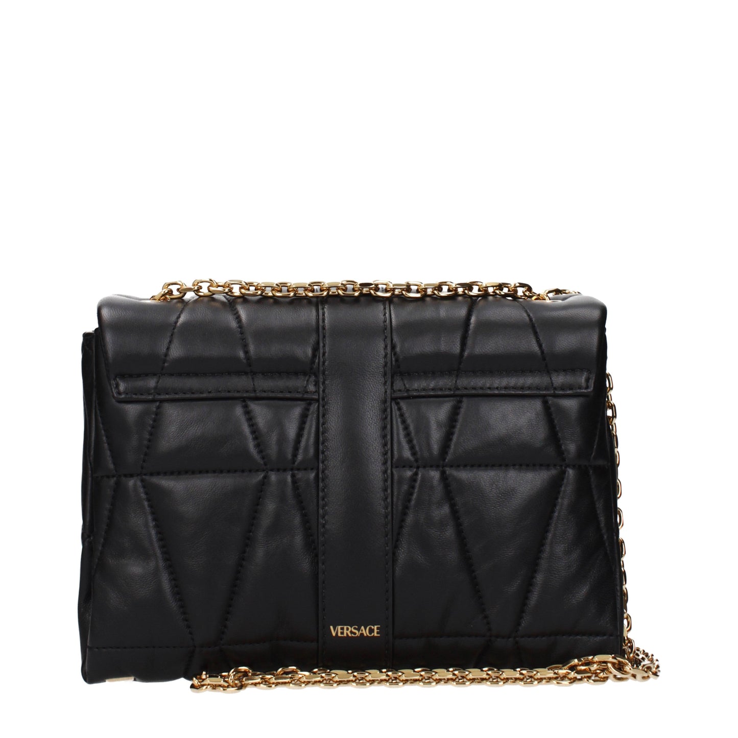 Versace Shoulder Bags Women Leather Black