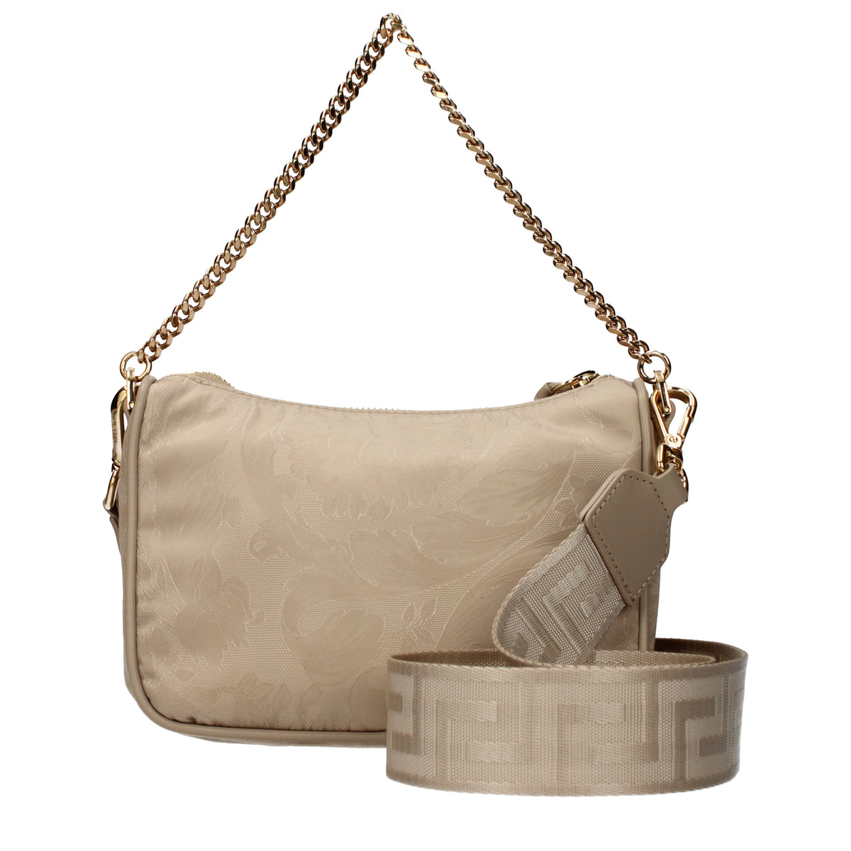 Versace Handbags Women Fabric Beige/Sand