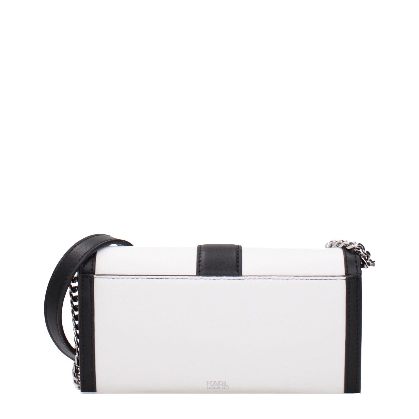 Karl Lagerfeld Clutches Women Leather White/Black