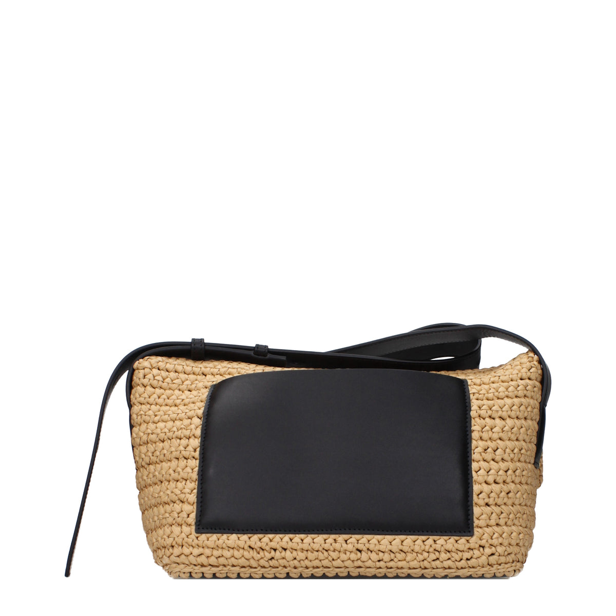 Jil Sander Crossbody Bags Women Raffia Beige/Black