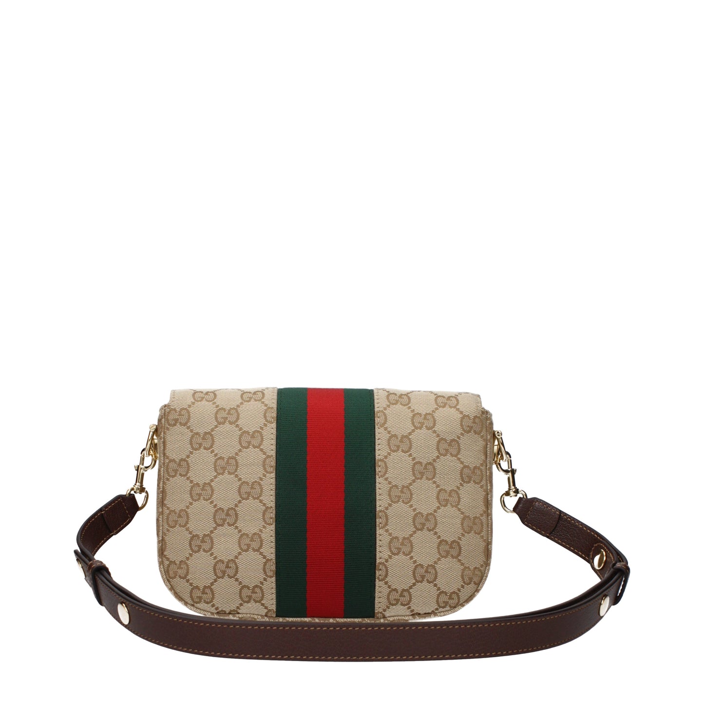 Gucci Shoulder Bags Women Fabric Beige/Brown