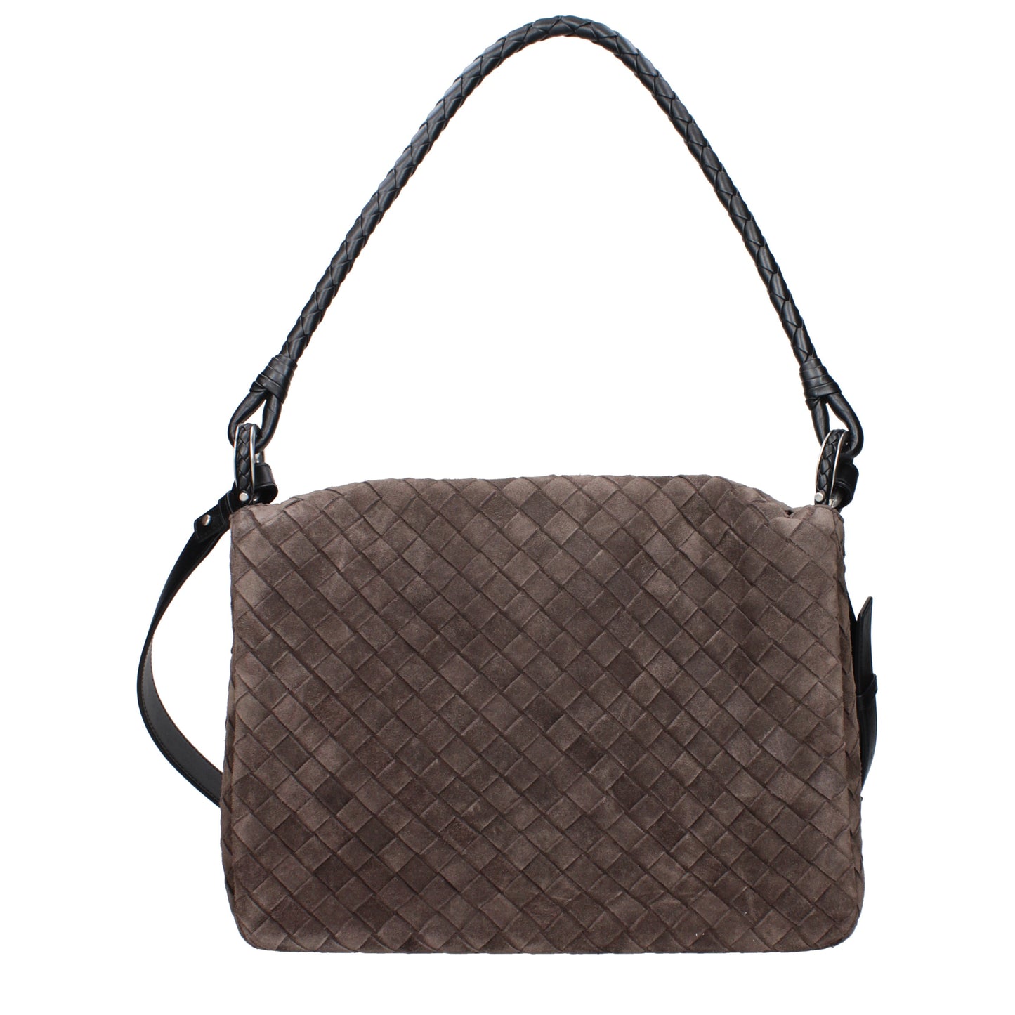 Bottega Veneta Shoulder Bags Men Suede Brown/Dark Chocolate