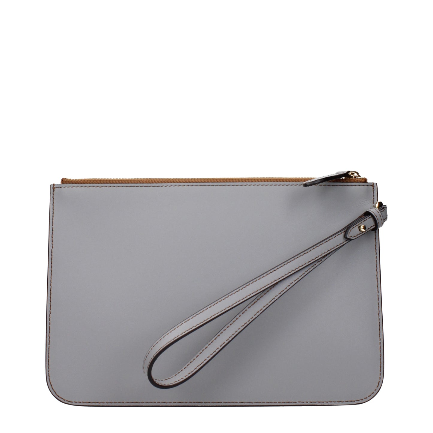 Burberry Clutches Men Leather Gray/Cloud